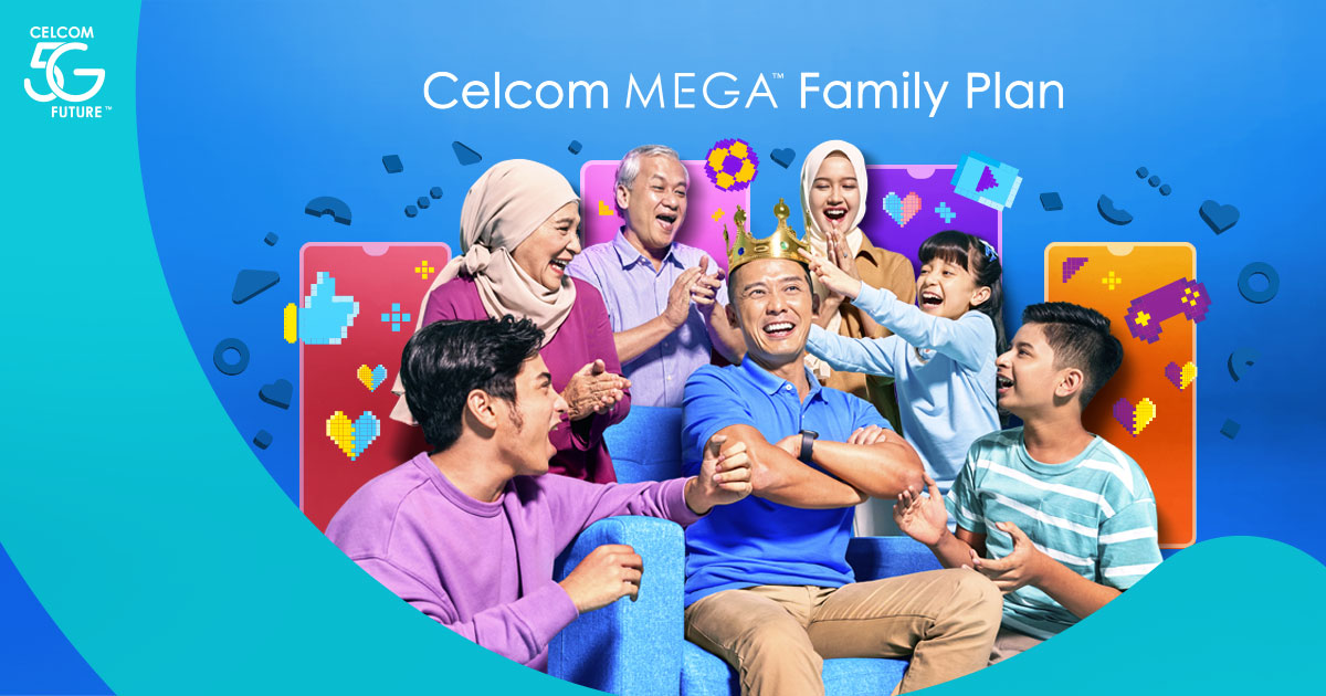 Get Up To 6 Family Postpaid Lines On Celcom Mega Internetgo Or Xp Lite Postpaid Personal Celcom